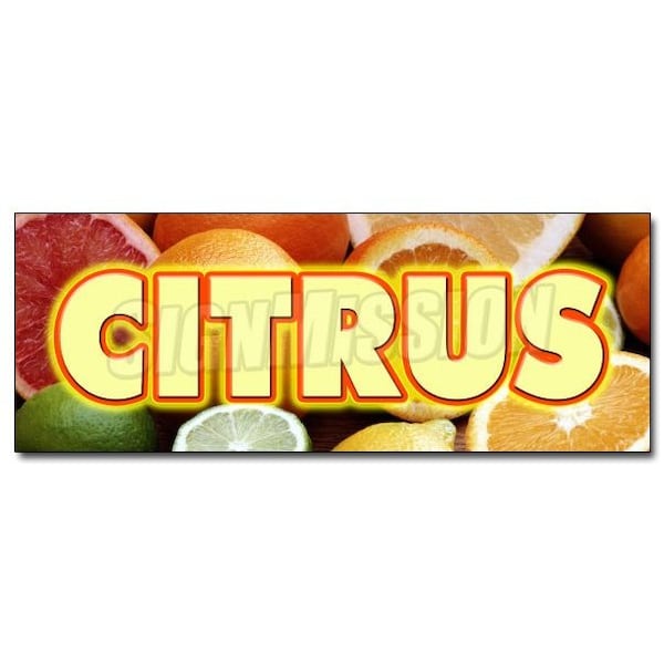 Safety Sign, 48 in Height, Vinyl, 18 in Length, Citrus
